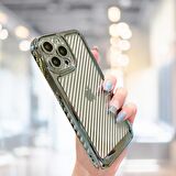 İPHONE 12 PRO MAX KARBON FİBER KAPLAMALI TLP YUMUŞAK RENKLİ SİLİKON KILIF