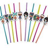 Toca Boca Temalı Artistik Pipet - 10 Adet