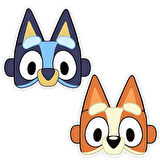 Bluey Karton Maske 6 Adet