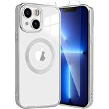 Smcase iPhone 13 Kılıf Kamera Korumalı Omega Lazer Silikon  Nano Ekran Koruyucu