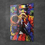 Decovetro Cam Tablo Caz Müzisyeni Temalı