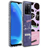 Smcase Oppo A16 Kılıf Desenli Elegans Serisi Silikon