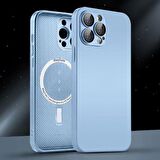 İphone 12 Pro Max Uyumlu Magsafe Ag Glass Buzlu Cep Telefopnu Kılıfı