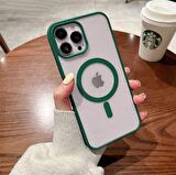 İphone 13 Pro Max Magsafe Uyumlu Magsafe Uyumlu Mat Çerçeveli Telefon Kılıfı