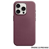 iPhone 15 Pro Max için MagSafe özellikli Mikro Dokuma FineWoven Kılıf