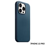 iPhone 15 Pro için MagSafe özellikli Mikro Dokuma FineWoven Kılıf