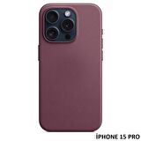 iPhone 15 Pro için MagSafe özellikli Mikro Dokuma FineWoven Kılıf