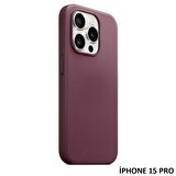 iPhone 15 Pro için MagSafe özellikli Mikro Dokuma FineWoven Kılıf