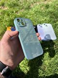 İphone 15 Uyumlu Parlak Premium Renkli Cam Telefon Kılıfı