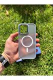 İphone 15 Pro MagSafe Uyumlu Mat Krom Telefon Kılıfı