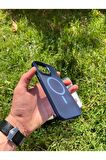 İphone 15 Pro Max MagSafe Uyumlu Mat Krom Telefon Kılıfı
