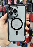 İphone 15 Pro Max T-Max MagSafe Uyumlu Siyah Silikon Kılıf