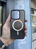 İphone 14 Kılıf Diamont MagSafe Hologramlı Kapak