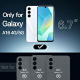 Galaxy A16 Uyumlu Kılıf Kamera Korumalı Şeffaf Esnek Renksiz Silikon Kapak