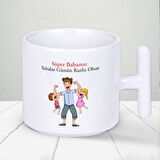 Süper Babamız Babalar Günün Kutlu Olsun Yazılı Hediyelik T Kupa Bardak