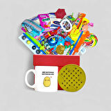 Zamana Dokunan Kırmızı Hediye Kutusu ve Seni Seviyorum Biliyorsun Dimi Yazılı Kupa Bardak