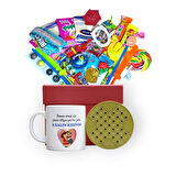 Geçmişin Büyüsüyle Dolu Özel Kırmızı Hediye Kutusu ve Ben Zaten Kralın Kızıyım Yazılı Kupa Bardak