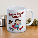 Benim Süper Babam Baskılı Babalar Günü Kupa Bardak Baskılı Kahve Kupa Bardak-2