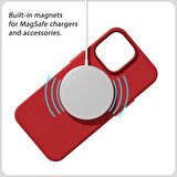 Smcase iPhone 14 Pro Max Kılıf Alphines Wiriless Destekli Suni Deri Kapak