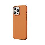 Smcase iPhone 14 Pro Max Kılıf Alphines Wiriless Destekli Suni Deri Kapak
