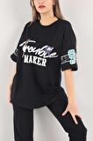 Siyah Trouble Maker Tshirt