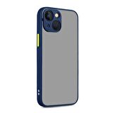 Smcase iPhone 14 Kılıf Kamera Korumalı Renkli Bumper Hux Silikon