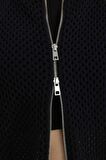 DeFacto Coool Fitted Crop Fermuarlı Triko Hırka B6718AX24SPBK27