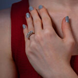 G Renk 0.75 Karat Pırlanta Beştaş Yüzük