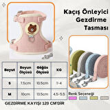 Yeni Sevimli Kaçış Önleyici Kedi Yürüyüş Vücut Tasmaları Pembe (M beden)