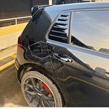 Vw Golf 7 7.5 2012-2020 Uyumlu Kelebek Cam Izgarası Kelebek Cam Vizörü Havalandırma Sağ Sol Takım Parlak Siyah
