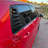 Vw Golf 7 7.5 2012-2020 Uyumlu Kelebek Cam Izgarası Kelebek Cam Vizörü Havalandırma Sağ Sol Takım Parlak Siyah