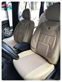 Ford Tourneo Courier Panelvan Uyumlu 1+1 Koltuk Kılıfı - BEJ - SİYAH