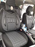Ford Tourneo Courier Panelvan Uyumlu 1+1 Koltuk Kılıfı - BEJ - SİYAH