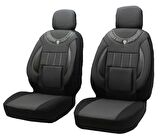 Dacia Dokker Uyumlu 1+1 Panelvan Koltuk Kılıfı - FÜME - SİYAH