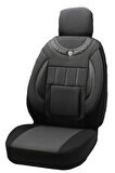 Ford Transit 330 S Uyumlu 2+1 Kamyonet Koltuk Kılıfı - FÜME - SİYAH