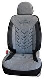Geely Echo  Uyumlu Keten Kumaş Oto Koltuk Kılıfı - GRİ-SİYAH