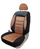 Rover 220 Uyumlu Tay Tüyü Kumaş Oto Koltuk Kılıfı - TABA-SİYAH