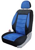 Fiat Fiorino Combi Mix Uyumlu Tay Tüyü Kumaş Oto Koltuk Kılıfı - MAVİ-SİYAH