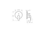 VitrA Root A4272736 Round Ankastre Banyo Bataryası, Sıva Üstü Grubu, Mat Siyah