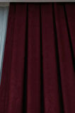 Fon Kumaş Perde Bordo Renk Kadifemsi Yumuşak Soft Kanat Yan Perde 1e 3 Dökümlü Pile
