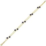 Bilezikhane İki Sıra Kuş Gözü 14 Ayar Altın Bileklik