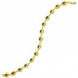 Bilezikhane Ondört Sıra Çekik Gözlü 14 Ayar Altın Bileklik