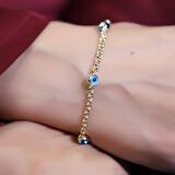 Bilezikhane 14 ayar altın gözlü bileklik 3.75 gram