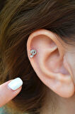 P Harfi Piercing Gümüş Renkli Harf Piercing P