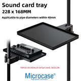 Microcase Tripodlara Monte Universal Sehpa Notebook Mikrofon Kitap vb Malzeme Rafı 270x205mm - AL5289