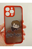 İPhone 14 Pro Max Uyumlu Kamera Korumalı Harry Potter Kılıf Tuşları Renkli Hux Kapak