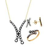 Bilezikhane Üçlü Set V Model 6,57 Gram 14 Ayar Altın