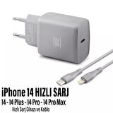  iPhone 14 Uyumlu Şarj Aleti HIZLI PD Şarj Cihazı Apple iPhone 14 Pro 14 Plus 14 Pro Max 25W HIZLI