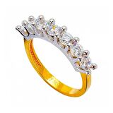 Bilezikhane Yeditaş Top Tırnak 14 Ayar Altın Yüzük