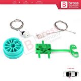 Fiat Punto MK2 188 188AX 1999-2005 3/5 Kapı 0046536312 İçin Ön Sol Kapı Cam Kriko Tamir Seti